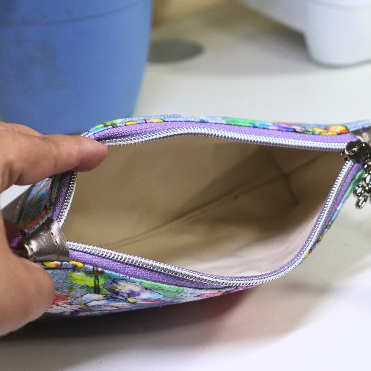 Harlequin Wristlet - Bronze and Flowers