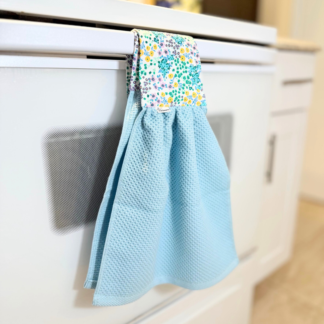 Blue Flowers Kitchen Scarf Towel