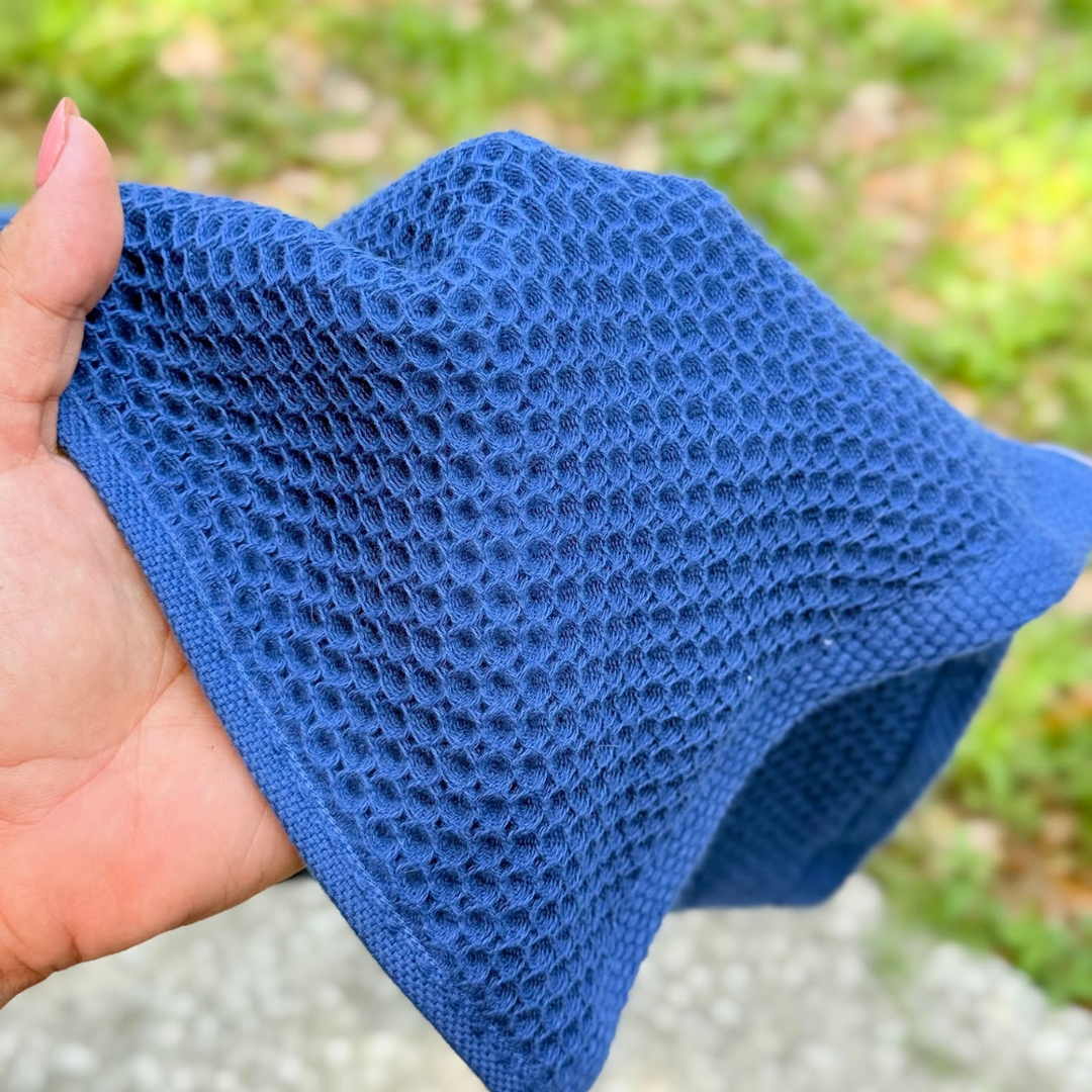 Navy Blue Vines Scarf Towel