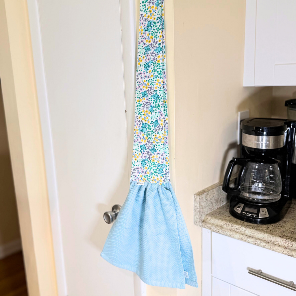 Blue Flowers Kitchen Scarf Towel