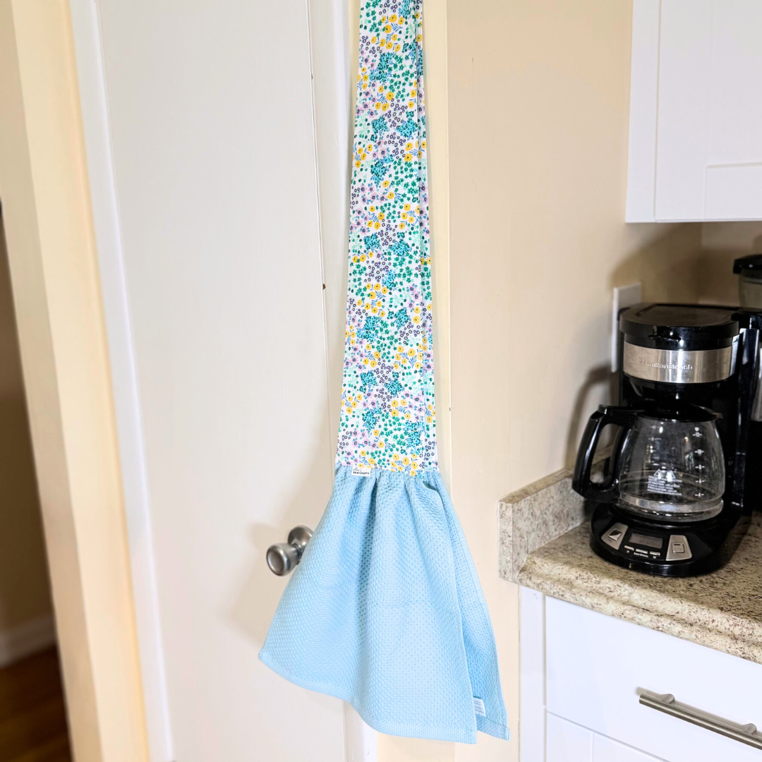 Blue Flowers Kitchen Scarf Towel