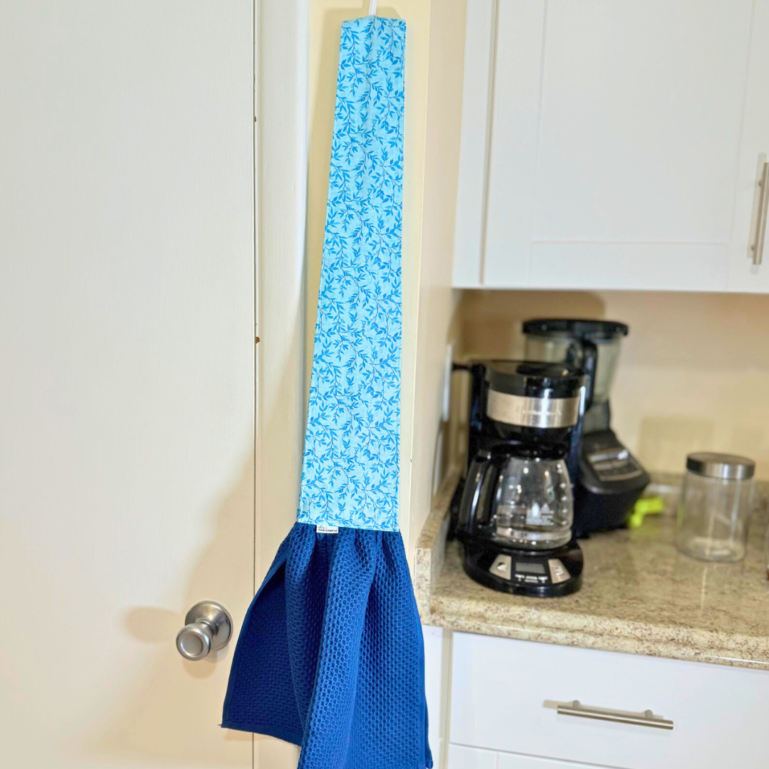 Navy Blue Vines Scarf Towel