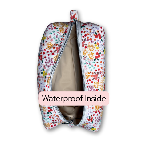 Boxy Cosmetic Pouch - Water Resistant - Orange Blossom *Limited Edition*