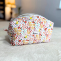 Boxy Cosmetic Pouch - Water Resistant - Orange Blossom *Limited Edition*