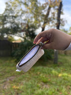 Light Brown Keychain Wristlet Wallet