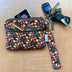 Fall Leaves Keychain Wristlet Wallet