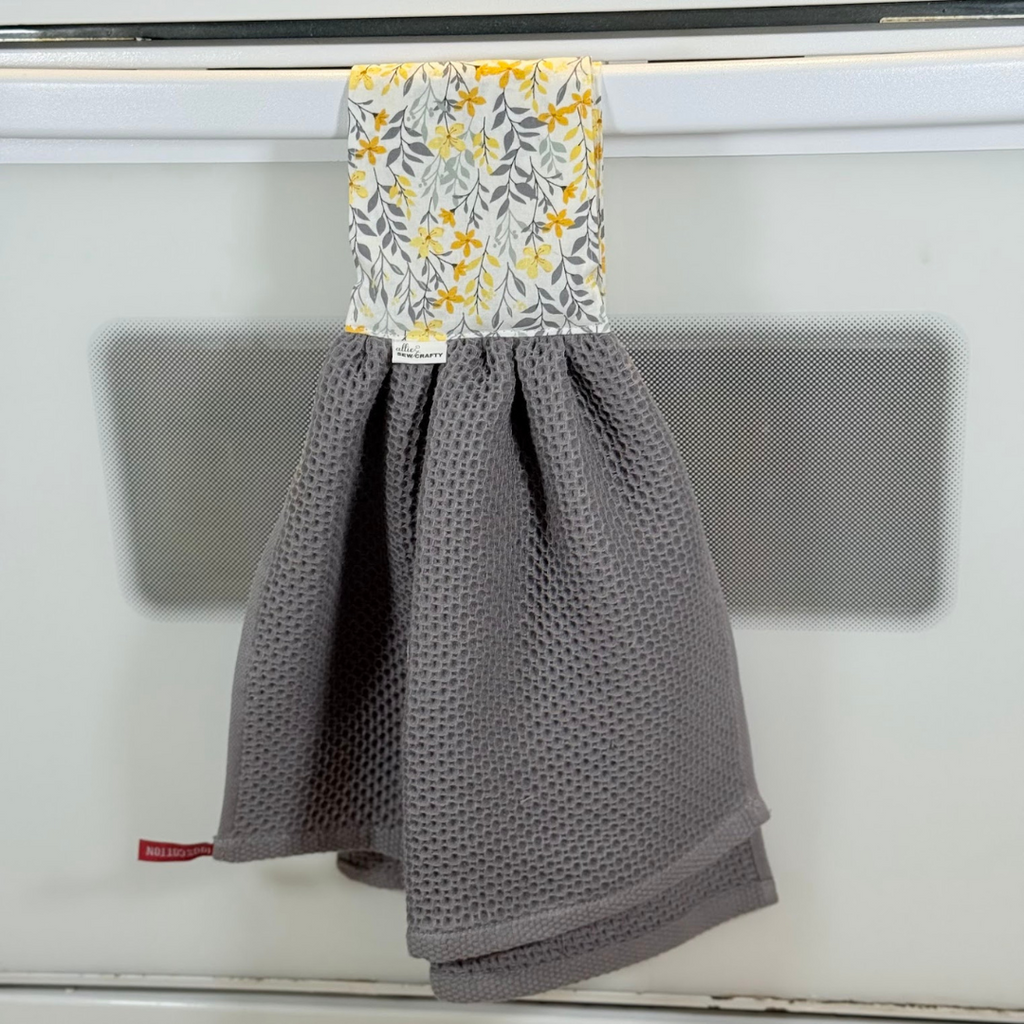 Gray and Yellow Scarf Towel