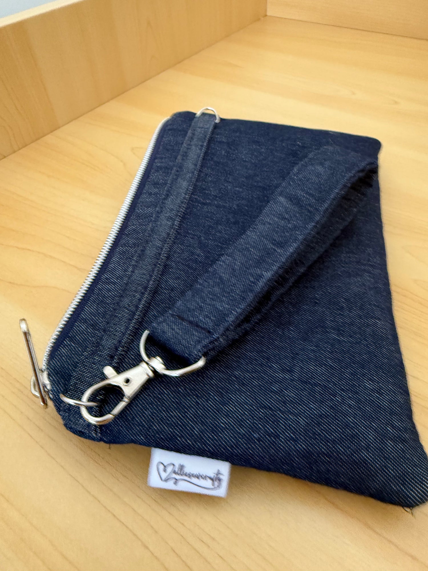 Chambray Double Zip Phone Wallet | Smartphone iPhone Pouch