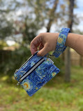 Double Zipper Wristlet Wallet Van Gogh