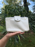 Pearl Vegan Leather Dual Zipper - Two in One Pouch
