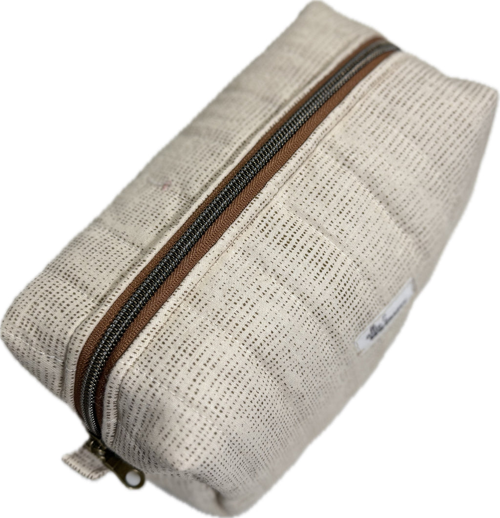 Light Brown Quilted Cosmetic Pouch *Limited Edition*