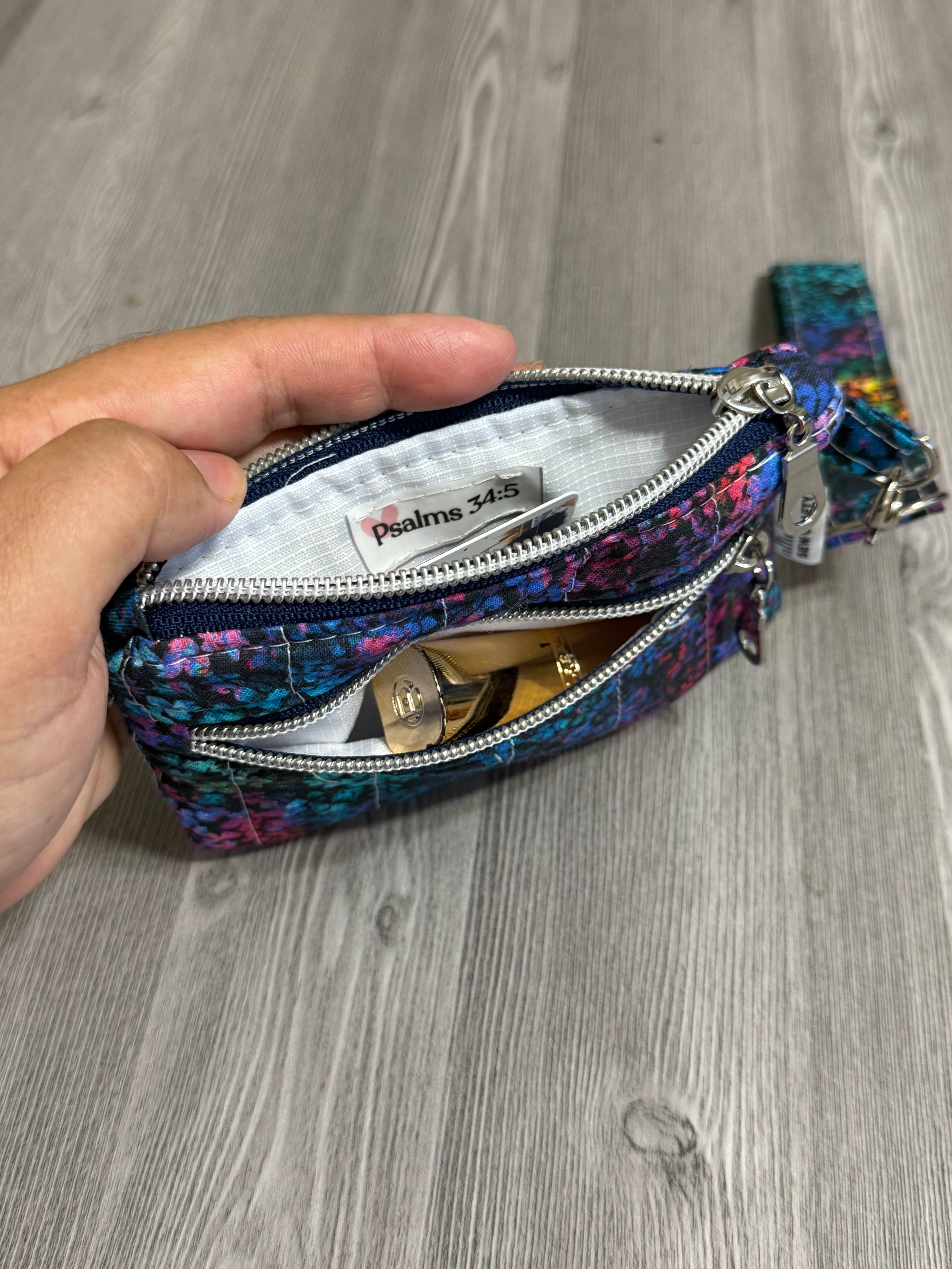 Colorful Double Zipper Wristlet Wallet