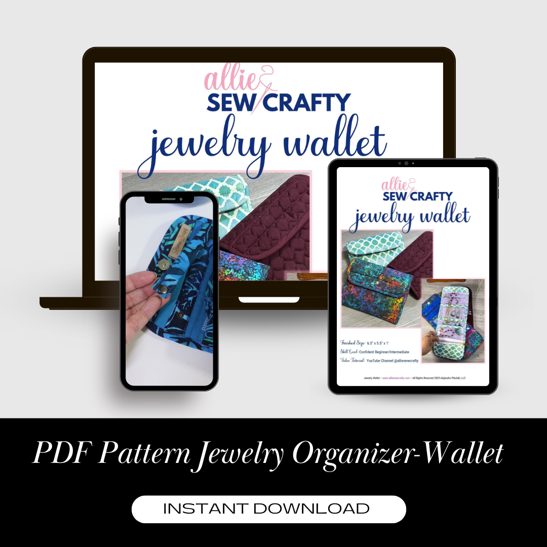 Image of computer, laptop and phone with picture of jewelry organizer document front page