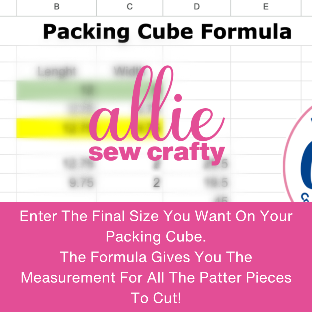 enter the final size you want and the formula gives you the measurements to cut your fabric