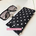 Sunglass Case Flexi Frame - Black Polka Dots