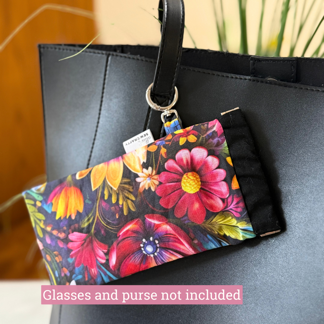 Sunglass Case Flexi Frame - Bold Big Flowers