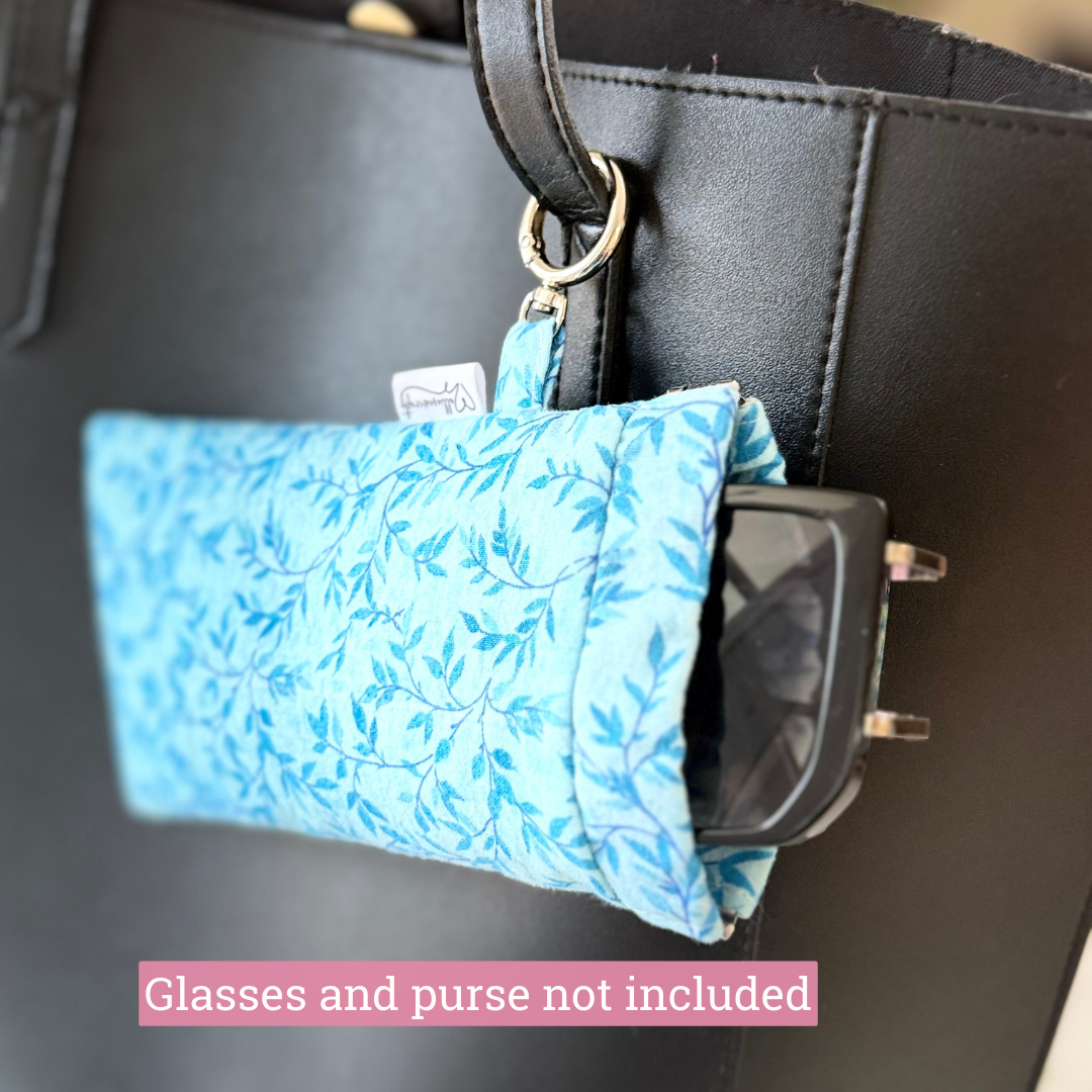 Sunglass Case Flexi Frame - Blue with Vines