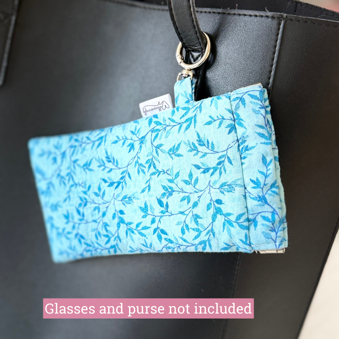 Sunglass Case Flexi Frame - Blue with Vines