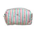 Pink and Green Boxy Cosmetic Pouch