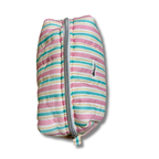 Pink and Green Boxy Cosmetic Pouch