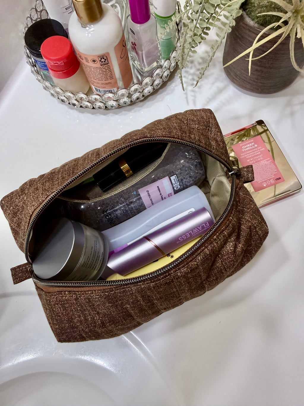 The Carry All Pouch - Solid Heathered Espresso