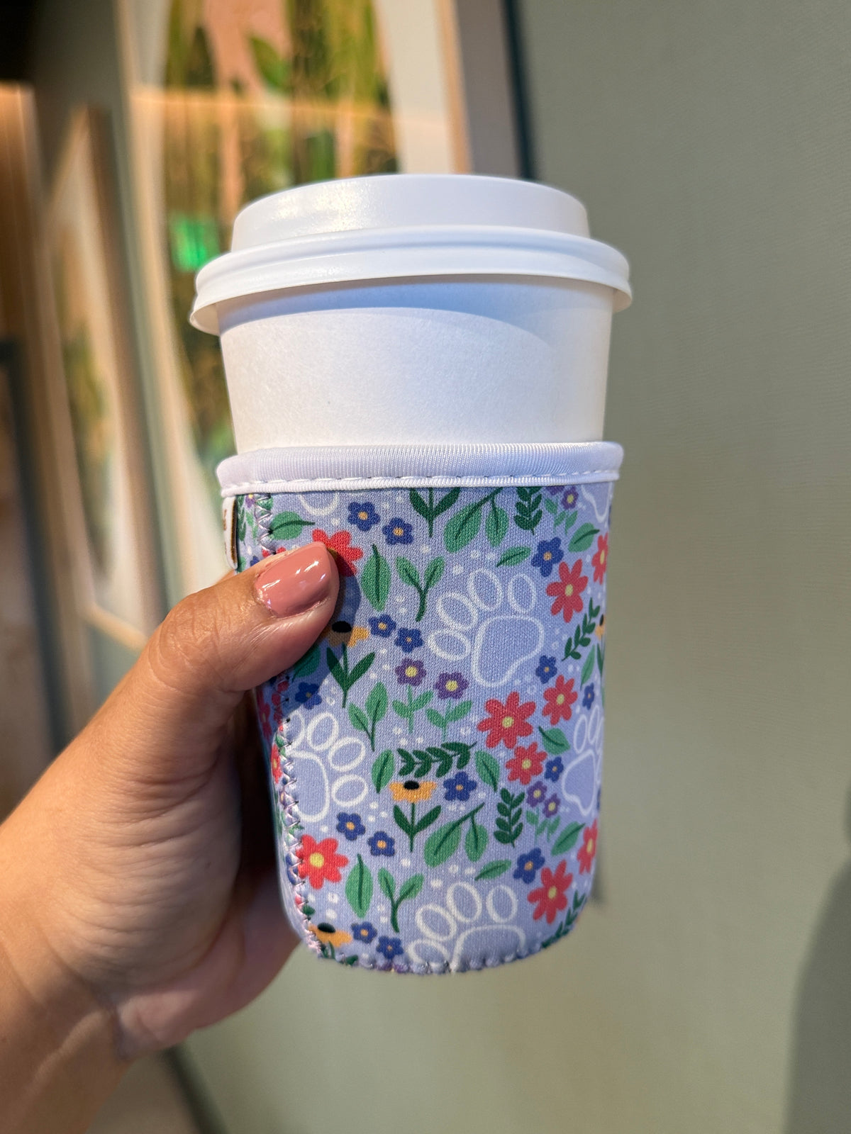 Petals and Paws - SM| Reusable Coffee Sleeve