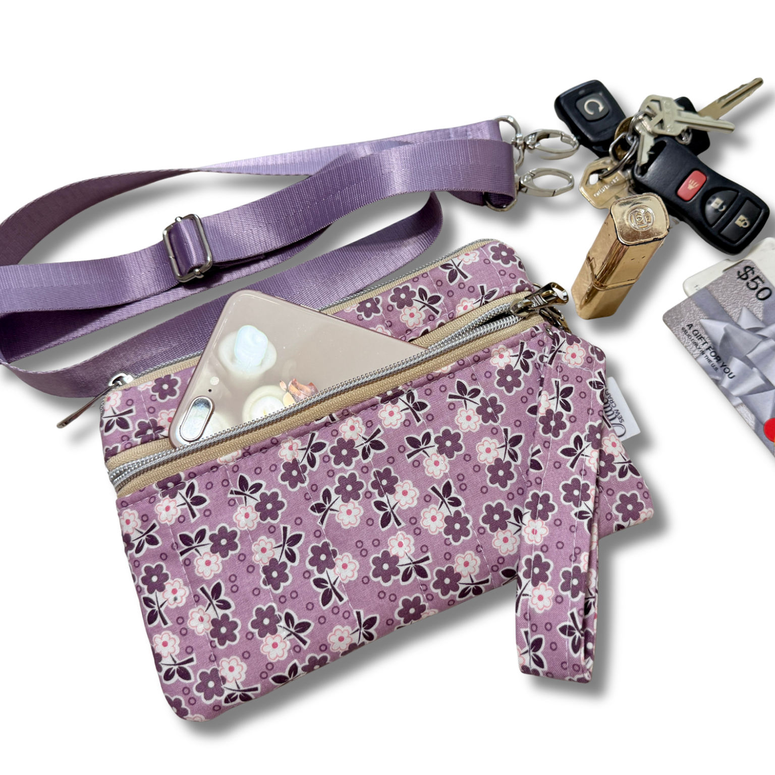 Crossbody Cellphone Wallet - Purple - Lilac Limited Edition