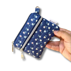 Keychain Wallets - Blue & White Daisies * Limited Edition*