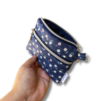 Keychain Wallets - Blue & White Daisies * Limited Edition*