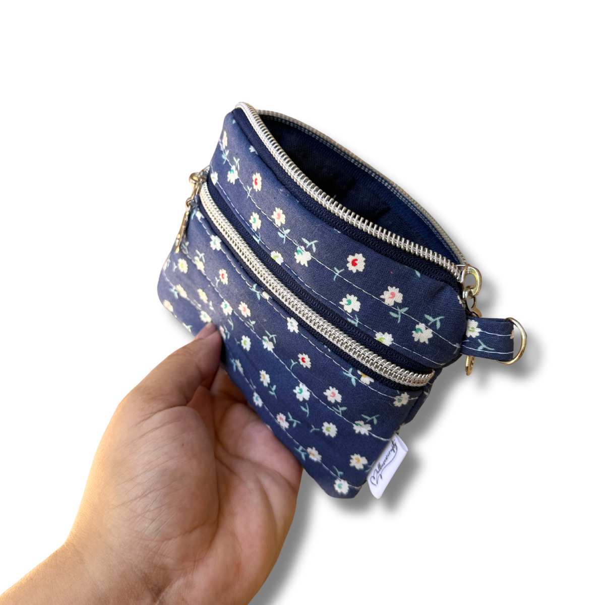 Keychain Wallets - Blue & White Daisies * Limited Edition*