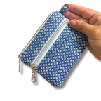 Keychain Wallets - Blue & White Trellis * Limited Edition*