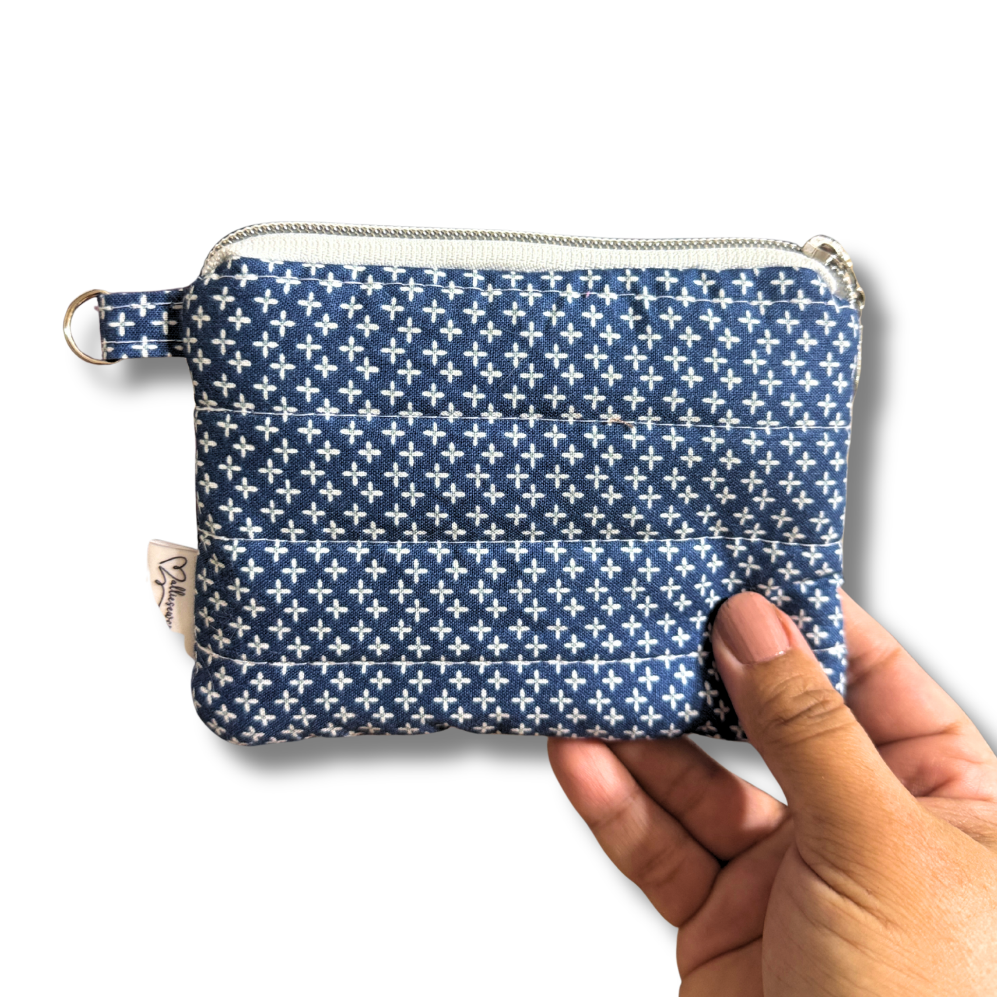 Keychain Wallets - Blue & White Trellis * Limited Edition*