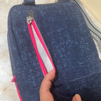 Navy and Pink Large Sling Bag Guitar Strap