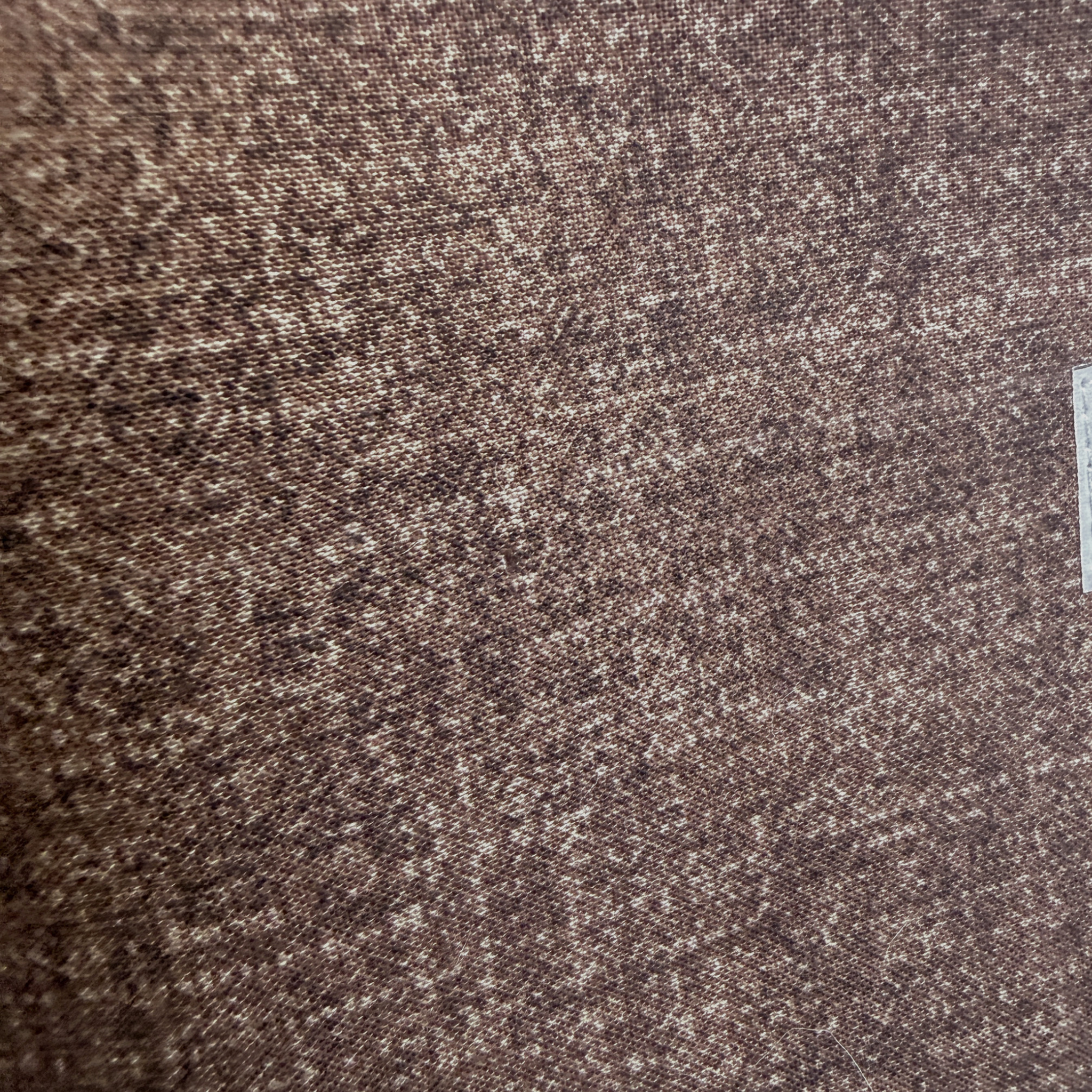 Close-up of the Solid Heathered Espresso fabric showing the smooth heathered texture