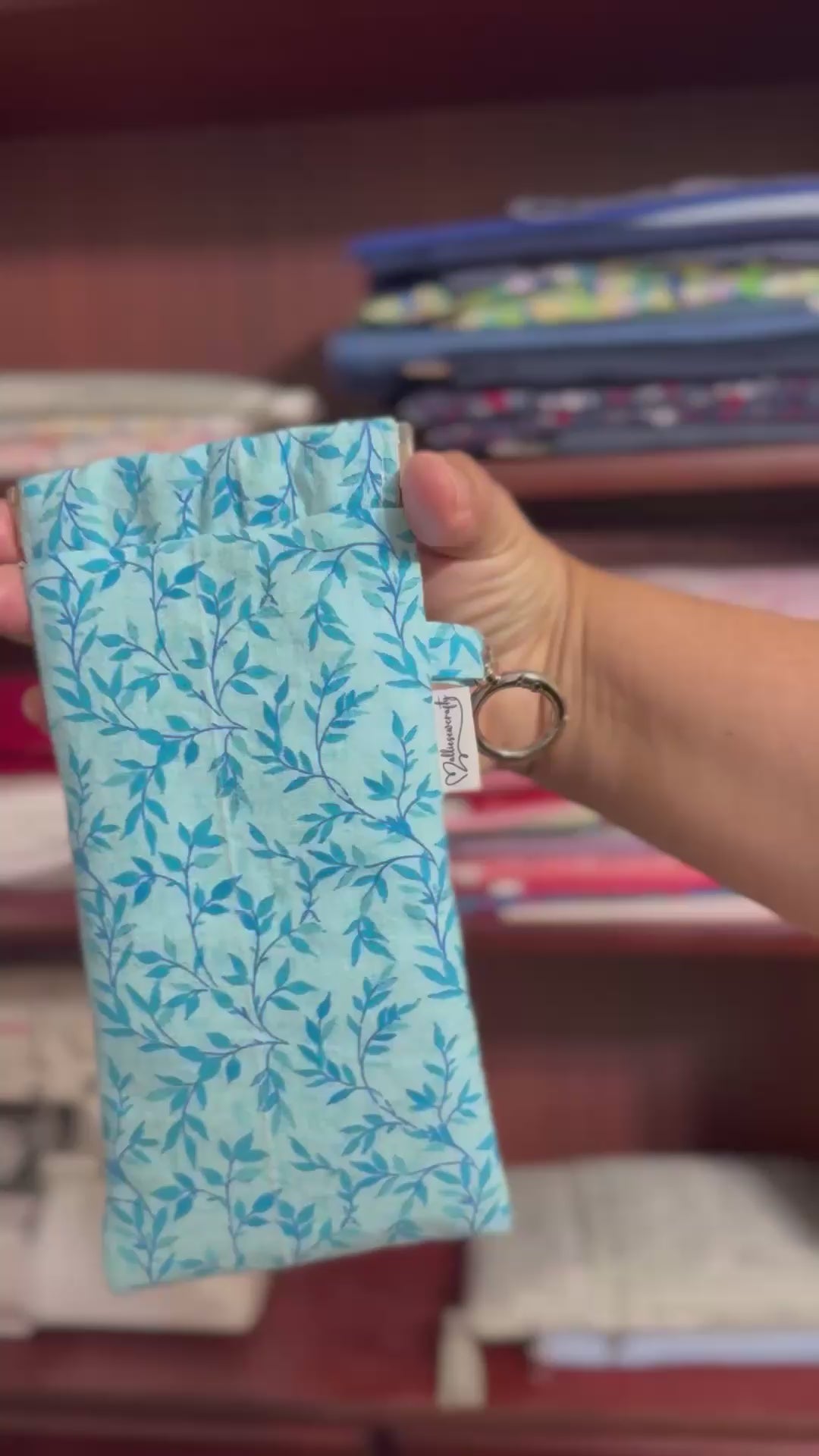 Sunglass Case Flexi Frame - Blue with Vines