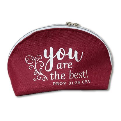 Proverbs 31 Semi-Round Inspirational Zipper Pouch