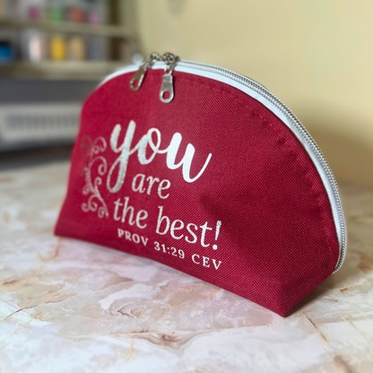 Proverbs 31 Semi-Round Inspirational Zipper Pouch