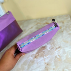 Water Resistant Pouch Lilac with Flowers