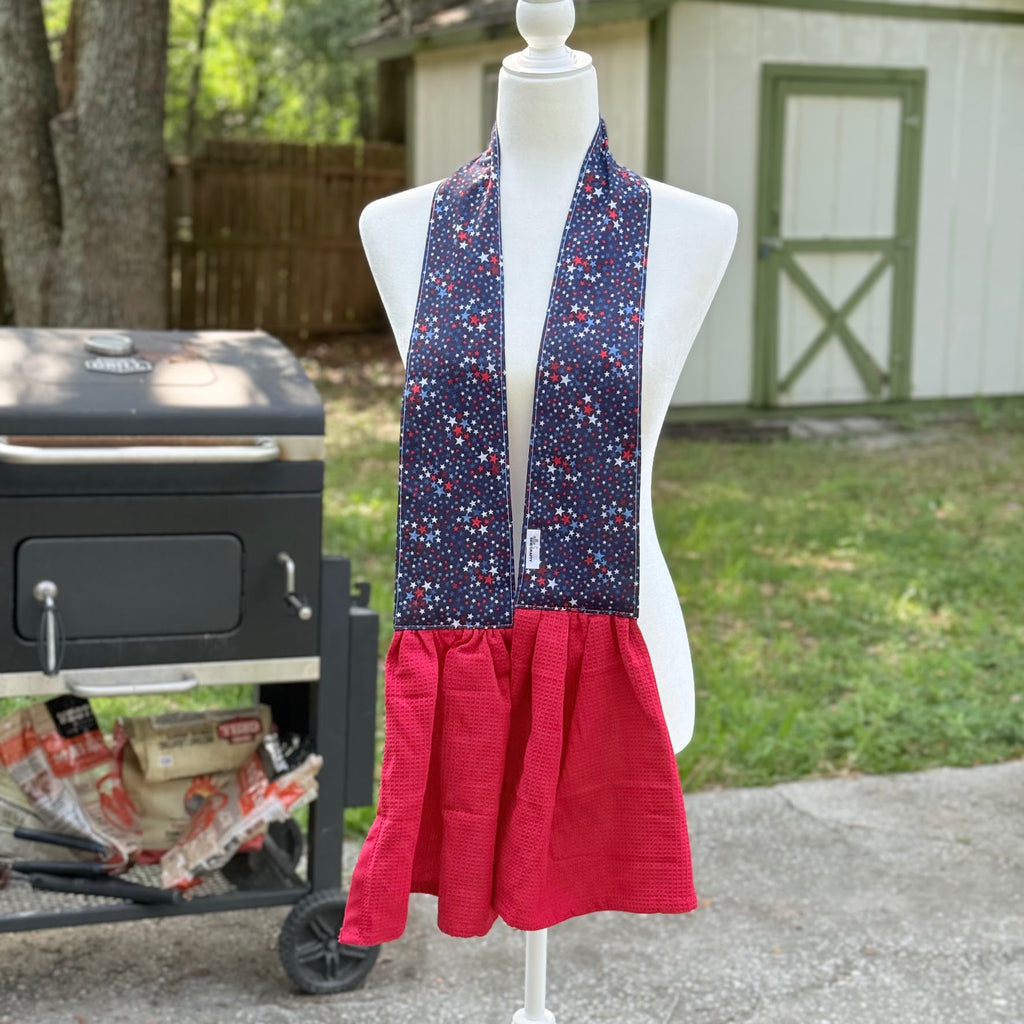 Red White and Blue Stars Scarf Towels